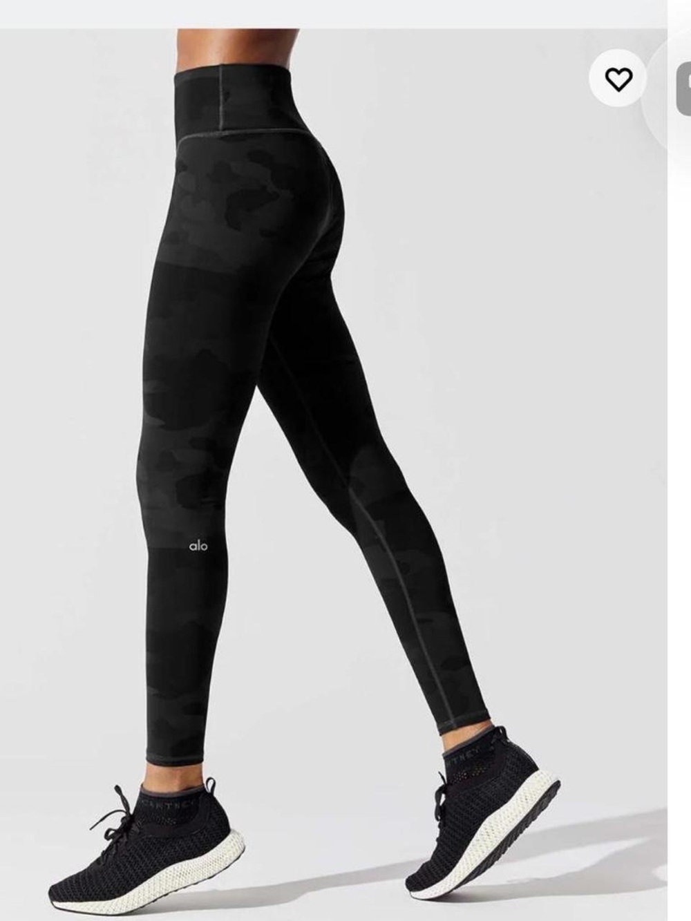 ALO Yoga Black & Charcoal Camo High-Rise Leggings